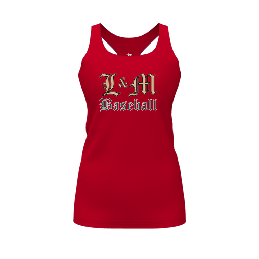 [CUS-DFW-RCBK-PER-RED-FYS-LOGO1] Racerback Tank Top (Female Youth S, Red, Logo 1)