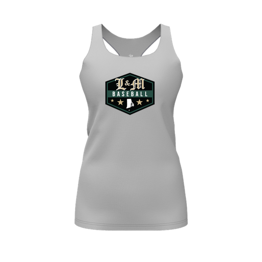 [FT0TRBGY-FYS-LOGO2] Decker Racerback Tank Top (Female Youth S, Gray, Logo 2)