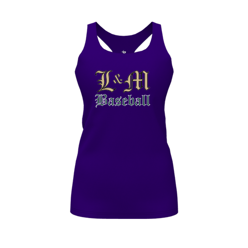 [FT0TRBPP-FYS-LOGO1] Decker Racerback Tank Top (Female Youth S, Purple, Logo 1)