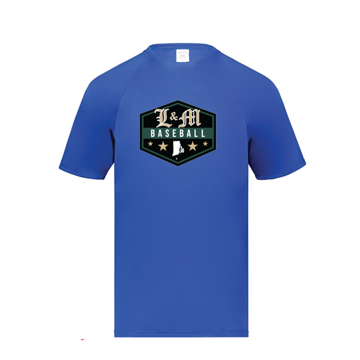 [2790.060.S-LOGO2] Men's Smooth Sport T-Shirt (Adult S, Royal, Logo 2)