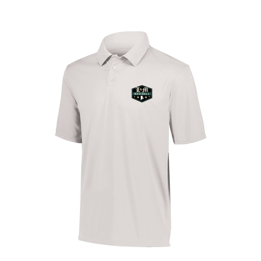 [5017.005.S-LOGO2] Men's Performance Polo (Adult S, White, Logo 2)