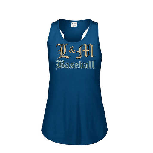 [3078.U22.S-LOGO1] Ladies Tri Blend Tank Top (Female Adult S, Navy, Logo 1)