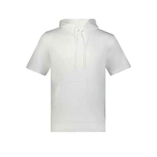 [6871.005.S-LOGO3] Men's Dri Fit Short Sleeve Hoodie (Adult S, White, Logo 3)