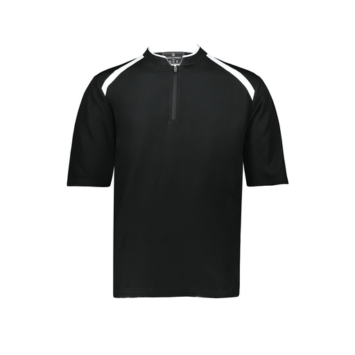 [229581-AS-BLK-LOGO3] Men's Dugout Short Sleeve Pullover (Adult S, Black, Logo 3)