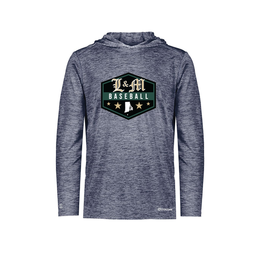 [FOLHCGNV-YS-LOGO2] Decker Youth Charge Hoodie (Youth S, Navy, Logo 2)