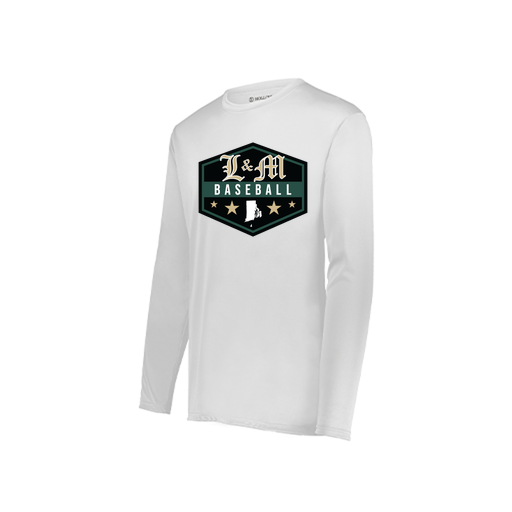 [222822.005.XS-LOGO2] Men's LS Movement Dri Fit Shirt (Adult XS, White, Logo 2)