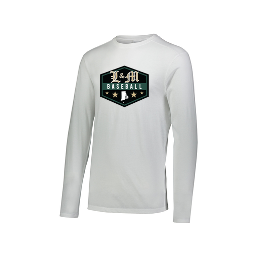 [FTLCUBWH-AXS-LOGO2] Decker Men's Tri-Blend T-Shirt - Long Sleeve (Adult XS, White, Logo 2)