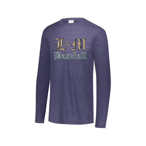 [FTLCUBNV-AXS-LOGO1] Decker Men's Tri-Blend T-Shirt - Long Sleeve (Adult XS, Navy, Logo 1)
