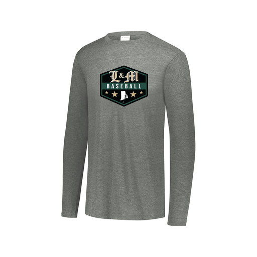 [FTLCUBGY-AXS-LOGO2] Decker Men's Tri-Blend T-Shirt - Long Sleeve (Adult XS, Gray, Logo 2)