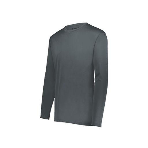 [222823.059.S-LOGO3] Youth LS Movement Dri Fit Shirt (Youth S, Gray, Logo 3)