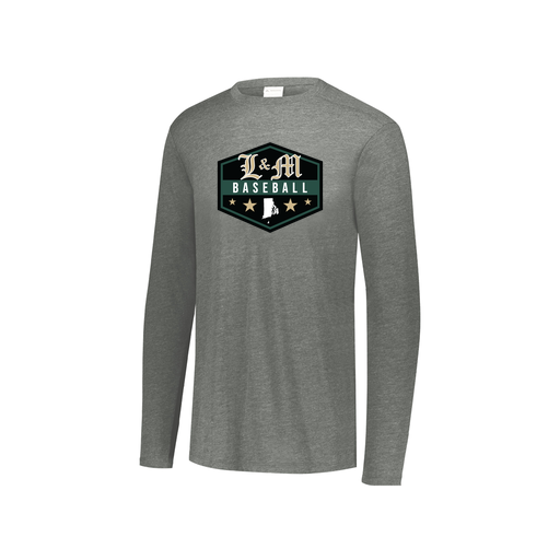 [FTLCUBGY-YS-LOGO2] Decker Youth Tri-Blend T-Shirt - Long Sleeve (Youth S, Gray, Logo 2)