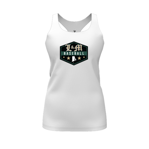 [CUS-DFW-RCBK-PER-WHT-FYS-LOGO2] Racerback Tank Top (Female Youth S, White, Logo 2)