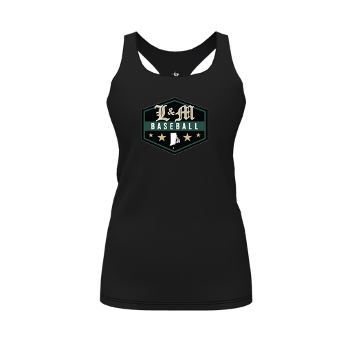 [FT0TRBBK-FYS-LOGO2] Decker Racerback Tank Top (Female Youth S, Black, Logo 2)