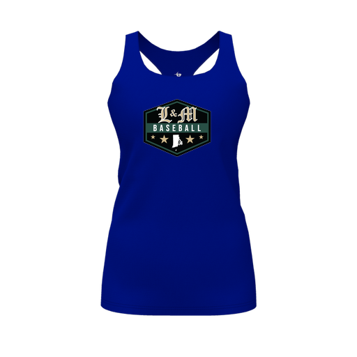 [FT0TRBRY-FYS-LOGO2] Decker Racerback Tank Top (Female Youth S, Royal, Logo 2)