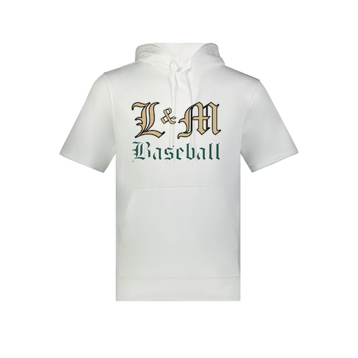 [6871.005.S-LOGO1] Men's Dri Fit Short Sleeve Hoodie (Adult S, White, Logo 1)