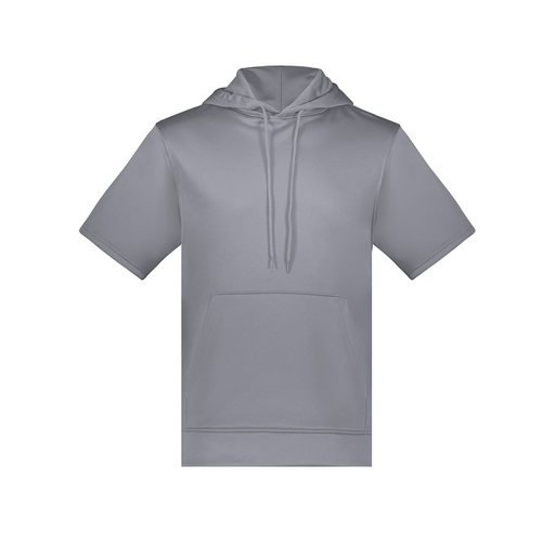 [6871.059.S-LOGO3] Men's Dri Fit Short Sleeve Hoodie (Adult S, Gray, Logo 3)