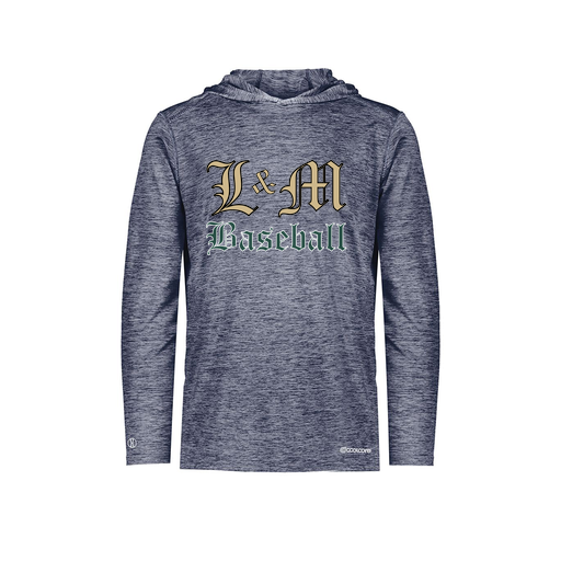 [FOLHCGNV-AS-LOGO1] Decker Men's Charge Hoodie (Adult S, Navy, Logo 1)