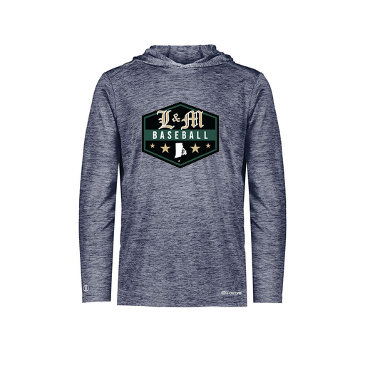 [FOLHCGNV-AS-LOGO2] Decker Men's Charge Hoodie (Adult S, Navy, Logo 2)