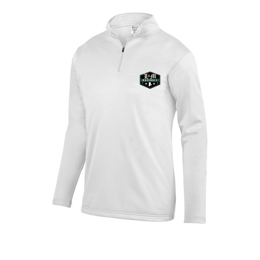 [DFW-FFQZ-WHT-AS-LOGO2] Men's FlexFleece 1/4 Zip (Adult S, White, Logo 2)