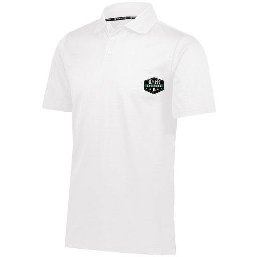 [222568.005.S-LOGO2] Men's Prism Polo (Adult S, White, Logo 2)