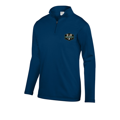 [FOLQFFNV-YS-LOGO2] Decker Youth FlexFleece 1/4 Zip (Youth S, Navy, Logo 2)