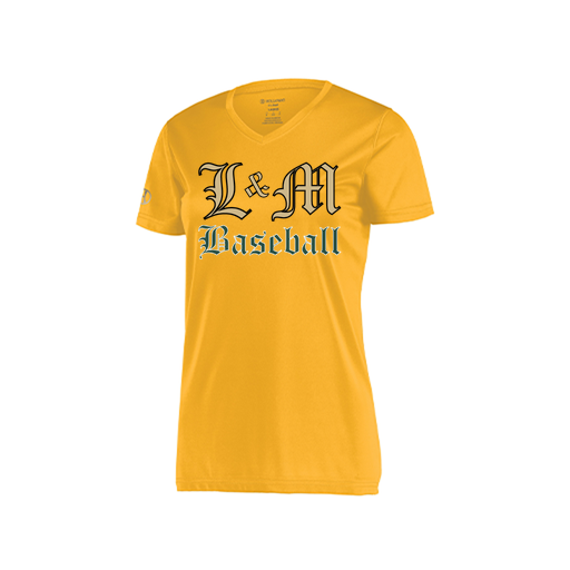[222820.023.S-LOGO1] Ladies Movement Dri Fit Shirt (Female Adult S, Athletic Gold, Logo 1)