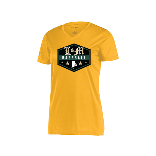 [222820.023.S-LOGO2] Ladies Movement Dri Fit Shirt (Female Adult S, Athletic Gold, Logo 2)